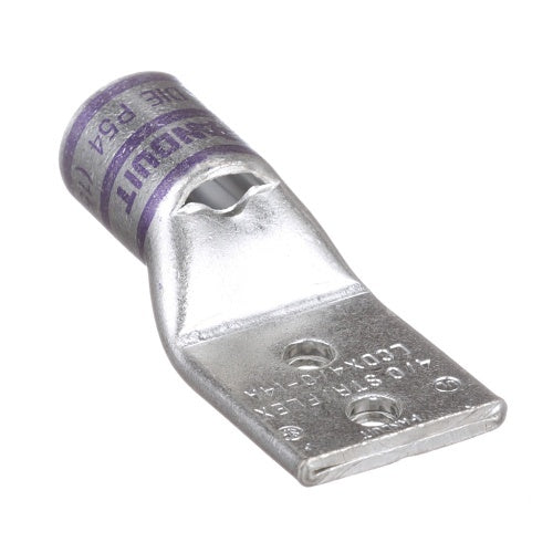 Panduit LCDX4/0-14A-X Compression Connector Lug, 2-Hole, Flex, 4/0AWG, Copper