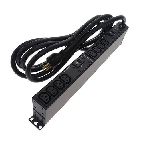 Tripp Lite PDUH30HV 5.8kW Single-Phase Basic Rack PDU 10 C13 Outlets, NEMA L6-30P Input, 12\' Cord
