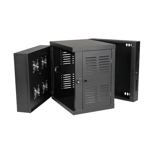 Eaton Tripp Lite SRW12USNEMA SmartRack Switch-Depth Wall Mount Small Rack Enclosure with Hinged Back for Harsh Environments, 20.5\\" (52cm), 200lb (90.7kg), 12U