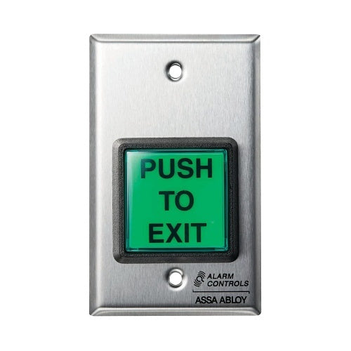 Alarm Controls TS-5 Request Exit, 1/2\\"  Illuminated Push Button, Red, Blue