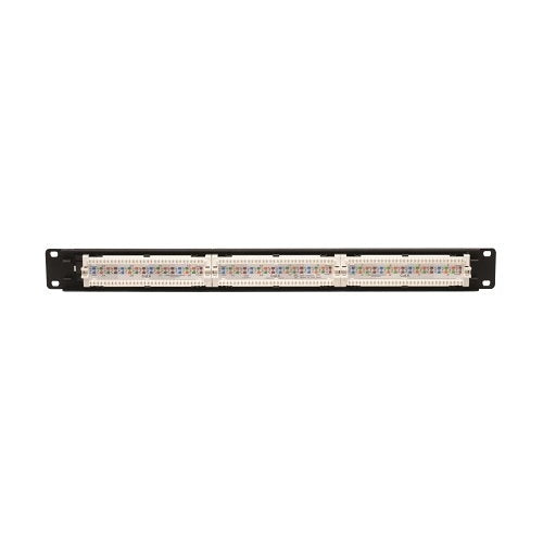 Tripp Lite N252-024 24-Port 1U Rack-Mount CAT6/CAT5 110 Patch Panel, 568B, RJ45 Ethernet