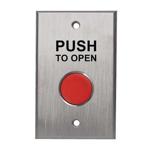 Camden CM-7020R/3 CM-7000/7100 Series Vandal Resistant Recessed Exit Push Button, Spring Return, N/O, Push to Open, Red