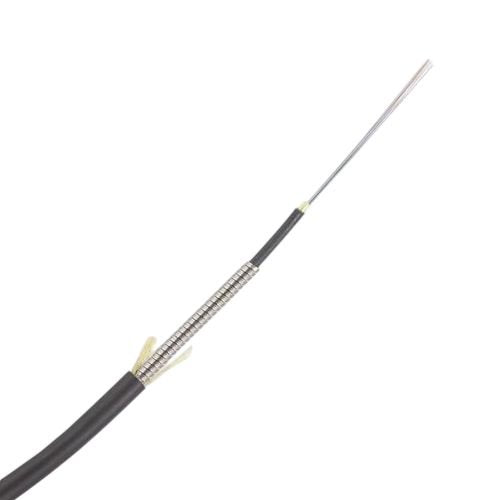 TiniFiber TF12-OS2-LIO-LC-LC-850FT-1PE 12-Strand Fiber Optic Cable, OS2 Singlemode Micro Armor, LC/LC, Indoor / Outdoor, LSZH-UV, 850\', Black