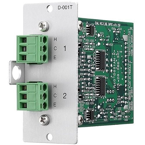TOA D-001T B00 2-Channel Line Input Module with DSP, 24V DC, 20mA