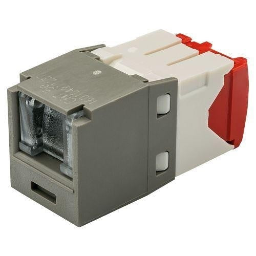 Panduit CJH5E88TGIG Mini-Com CAT5e UTP RJ45 Spring-Shuttered TG Jack Module, Int\'l Gray