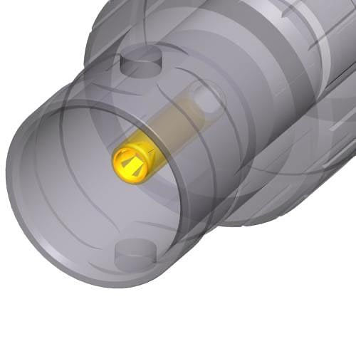 NEUTRIK NBB75DFIB Isolated BNC Chassis Connectors, Feedthrough in D-Shape Housing, Black