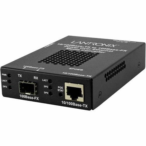 Lantronix SPOEB1040-105-SA 10/100BASE-TX Power Over Ethernet to Open Small Form-Factor Pluggable Slot with SA Power