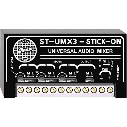 RDL STICK-ON ST-UMX3 Audio Mixer Image of RL-STUMX3