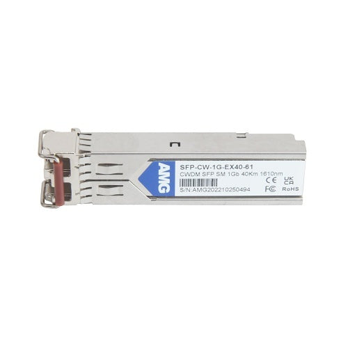 AMG Systems SFP-CW-1G-EX40-61 2-Fiber SFP Singlemode CWDM, LC Connectors, 1610nm, 1GB