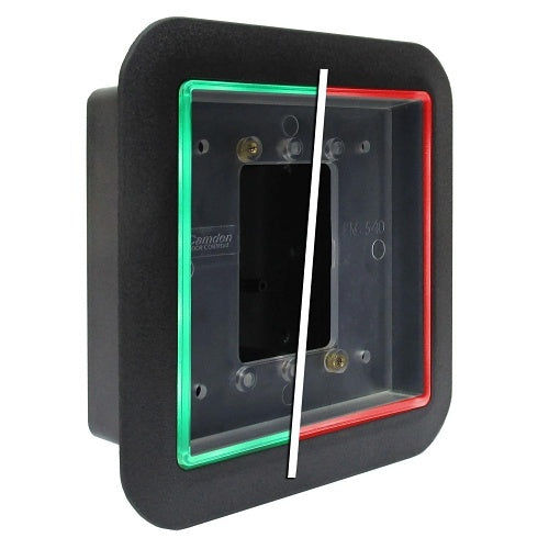 Camden CM-55I Flush Mount Illuminated Push Plate Enclosure Red/Green with Sounder