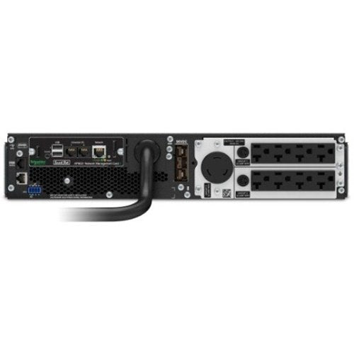 APC SRT3000RMXLA-NC Smart-UPS SRT 3000VA, 120V, LCD, rackmount, 2U, 8x NEMA 5-20R & 1x NEMA L5-30R outlets, with network card Image of 2G-SRT3XLANC
