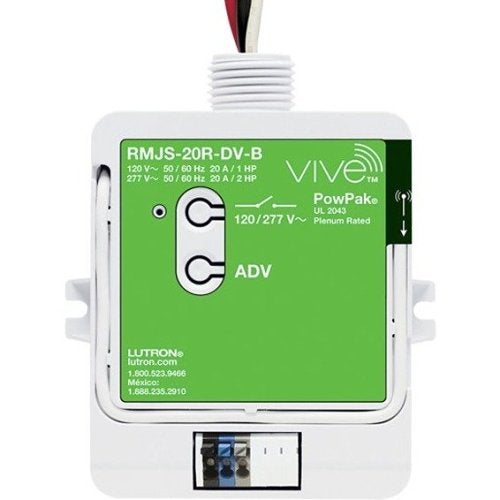 Lutron RMJS-20R-DV-B PowPak 20 A Relay Receptacle Control Module Image of L1-RMJS20RDV