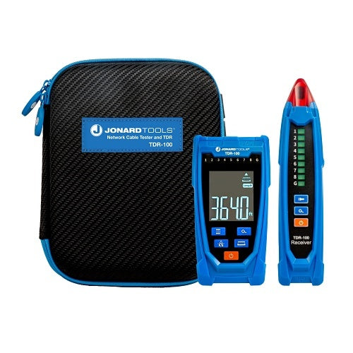 Jonard Tools TDR-100 Network Cable Tester and TDR, 6.6-1312\' Detection