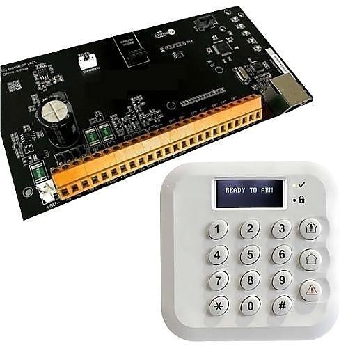 Connect2Go UNO & UNO550RF-WHT KIT UNO Series Intrusion Bundle with UNO IP Alarm Panel and UNO5500RF Keypad, White