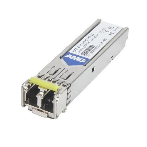 AMG Systems SFP-CW-1G-EX40-55 2-Fiber SFP Singlemode CWDM, LC Connectors, 1550nm, 1GB