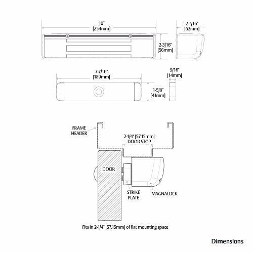 Securitron M380EBDX 630 M380E Maglock 600 lb Holding Force, 12/24V DC Bondstat Monitor, Satin Stainless Steel