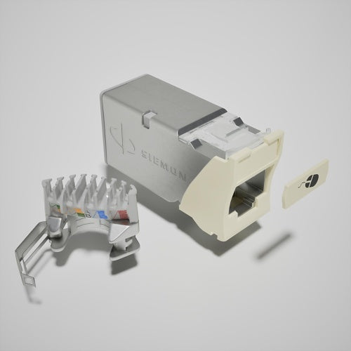 Siemon Z6A-S80 Z-MAX CAT6A Shielded UTP Outlet, Light Ivory