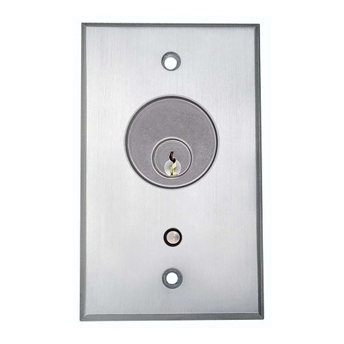 Camden CM-1190-7612 CM-1100 Series 3-Wire Key Switch, DPDT Maintained, Bi-Color 12V LED Mounted on Faceplate