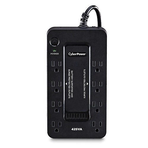 CyberPower ST425 Standby Series 8-Outlet UPS System, 425VA 260W, NEMA 5-15P 5' Cord