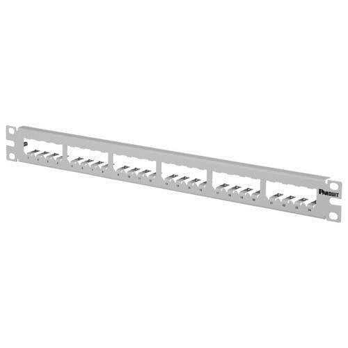 Panduit CP24WH Mini-Com Patch Panel, 24-Port, Metal, White