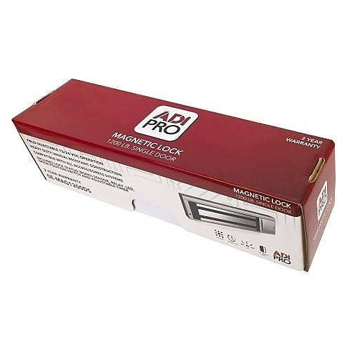 ADI PRO 0E-MAG1200DS 1200 lb Single Door Maglock with Bond Sensor, LED Indicator and Adjustable Timer