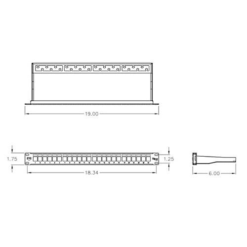 Kramer PATCH-PANEL-24 24−Port FTP Blank Patch Panel