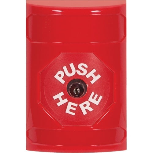 STI SS2000NT-EN Stopper Station Push Button, Key-to-Reset, No Cover, No Text Label, Red