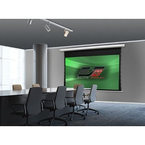 Elite Screens SKT120XWH3-E12 Saker Tab-Tension 2 Series 120\\" Electric Projection Screen with CineWhite Screen, 16:9, Matte White