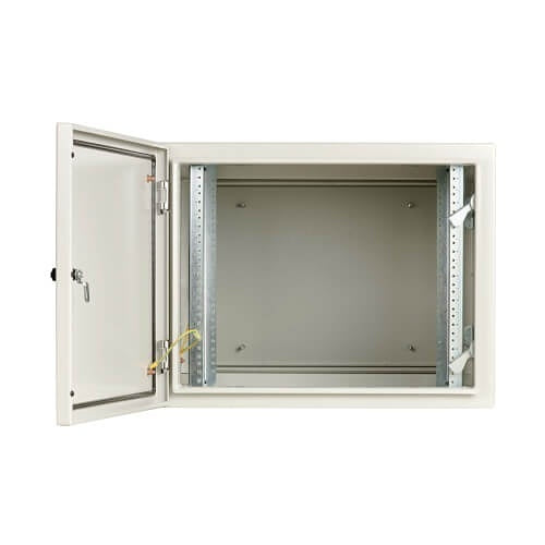 Tripp Lite SRN4G9USDP SmartRack Industrial Enclosure with Lock, Wall Mount, Hinged Back, 32\\" Depth, 9U, NEMA 4, Metal, Gray