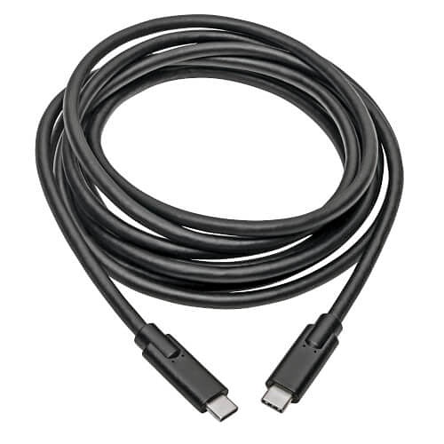 Tripp Lite U420-010 USB-C Cable, Male to Male, USB 3.2, Gen 1 (5 Gbps), Thunderbolt 3 Compatible, 10\' (3.05m)