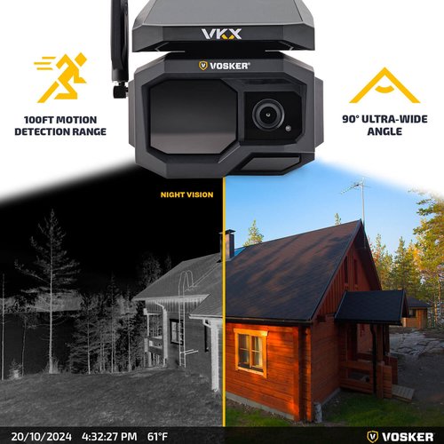 VOSKER VKX-S Compact Solar Powered LTE Mobile Security Camera