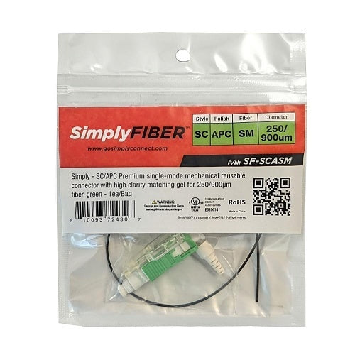 SimplyFIBER SF-SCASM Mechanical Connector, SC/APC, Single-mode