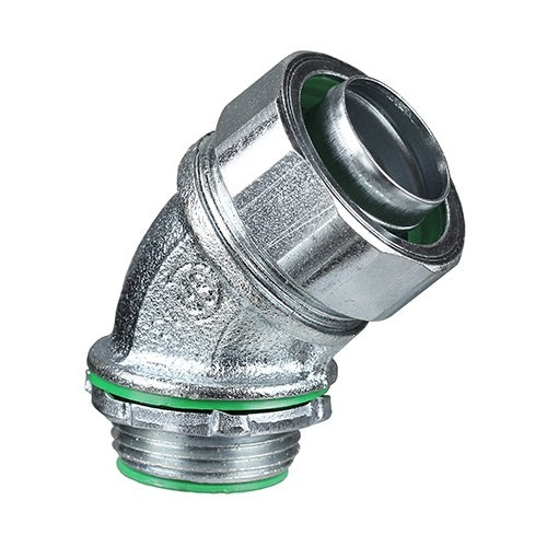 Dottie SL45150I Conduit Adapter, 1-1/2\\" 45 Degree Insulated Steel Liquid Tight Connector