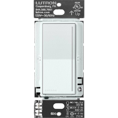 Lutron ST-PRO-N-GL Sunnata Touch Dimmer - LED+ Pro Max, 250W LED / 400W ELV / 400VA MLV, Neutral Required, Multi-Location, 120V, Glacier White