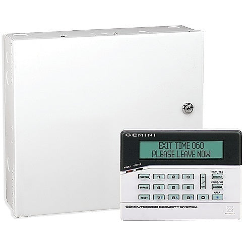 Napco 816PREMPAK Gemini Series 8-Zone Hardwire/Wireless Control Panel Kit with Partitioning+GEM-RP1CAe2, 2-Line LCD Alpha Keypad and 40V Transformer