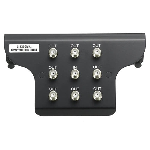Hubbell NSOVM82G 8-Way Coaxial Splitter Module, 2.3GHz, Black