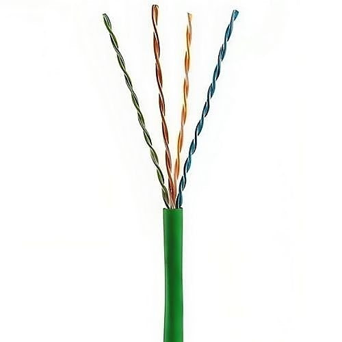 PureNet U6500-004-RGN2 CAT6 23/4 Pair Unshielded Solid BC UTP Cable, Riser, 100' (304.8m), Green