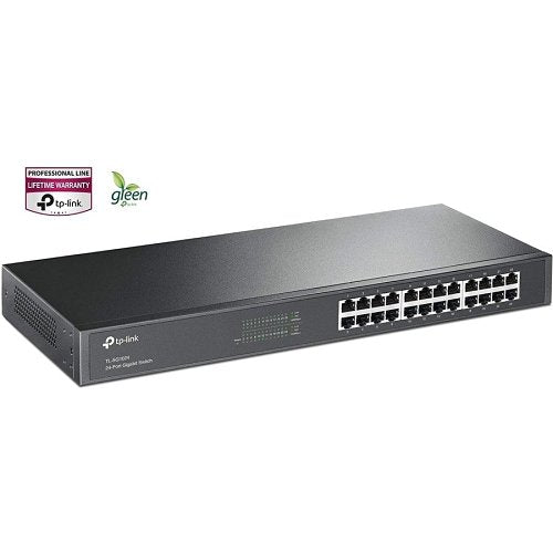 TP-Link TL-SG1024 24-Port Gigabit Rackmount Switch, 19\\" Rack-Mountable Steel Case