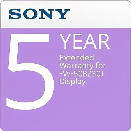 Sony Pro SPS50BZ30JEW5 5-Year Extended Warranty for FW-50BZ30J Display