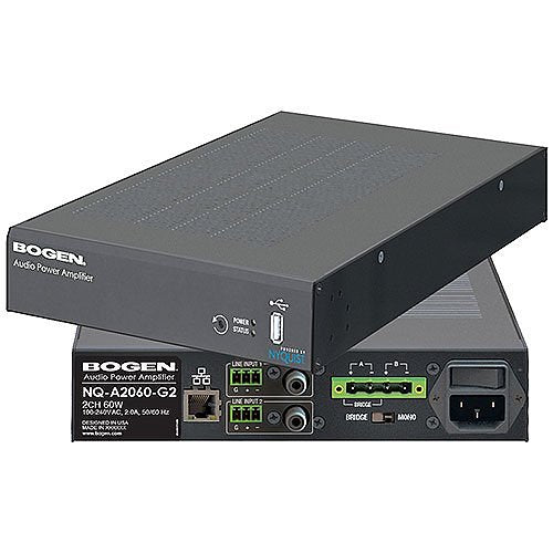 Bogen NQ-A2060-G2 Gen-2 Nyquist 2 Channel Audio Power Amplifiers Image of BO-NQA2060G2