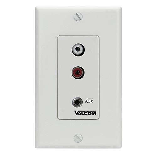 Valcom V-9130-W Remote Input Module, RCA, 3.5 mm Connection