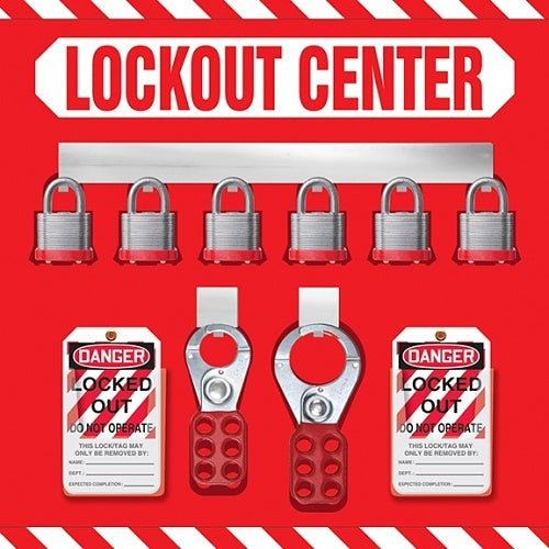 Panduit PSL-1010 Lockout 6-Padlock Shadow Boa Board Kit, 14-Pack