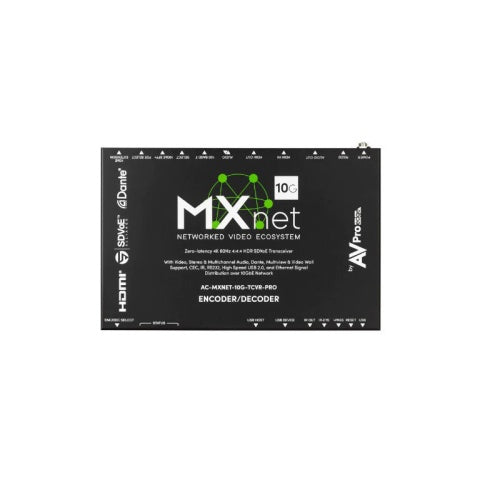 AVPro Edge AC-MXNET-10G-TCVR-PRO MXNet 10G Transceiver PRO with Dante Audio and USB Extension
