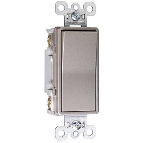 Pass & Seymour TM874NICC6 TradeMaster 15Amp 4-Way Decorator Switch, Nickel