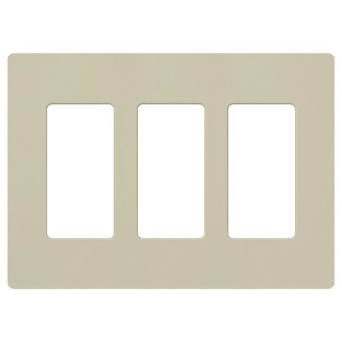 Lutron SC-3-CY Claro 3 Gang Wall Plate for Decorator-Style Dimmers, Switches, and Outlets, Satin Finish, Clay