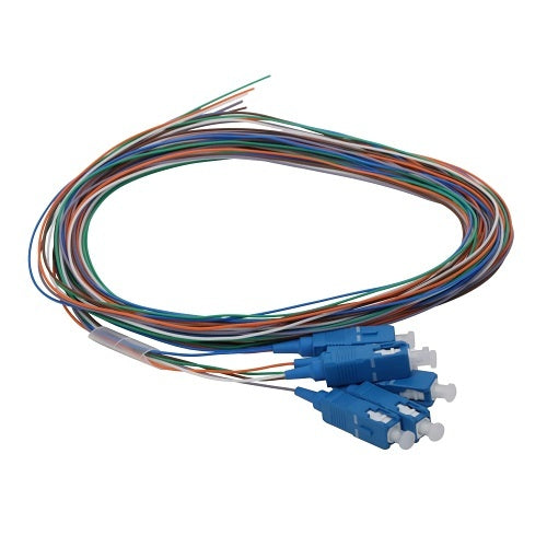 Cleerline PT-SC06-SM-3M Fiber Optic Pigtail Set, 6-Fiber OS2, Simplex SC/UPC to Blunt, 900 µm Buffered, (3.0m) 9.8\'