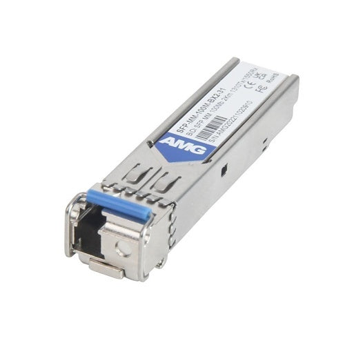 AMG Systems SFP-MM-100M-BX2-31 1-Fiber SFP Multimode, 100Mb, 2km, LC Connector, 1310nm Tx / 1550nm Rx