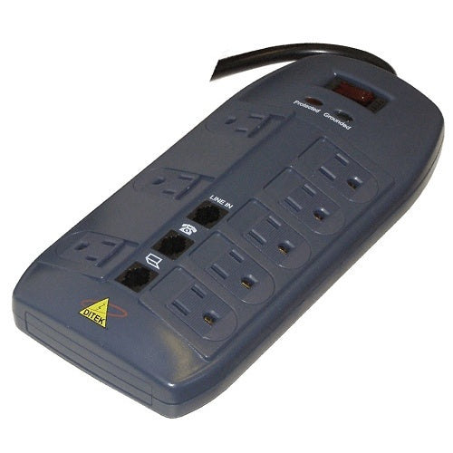 DITEK DTK-8FF 8-Outlet 120VAC Surge Protective Device