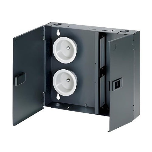 Panduit FWME2 2-Port Wall Mount Fiber Enclosure, Black
