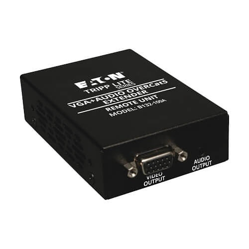 Eaton Tripp Lite B132-100A VGA Over CAT5/6 Extender, Box-Style Receiver for Video Audio, up to 1000' (305m)
